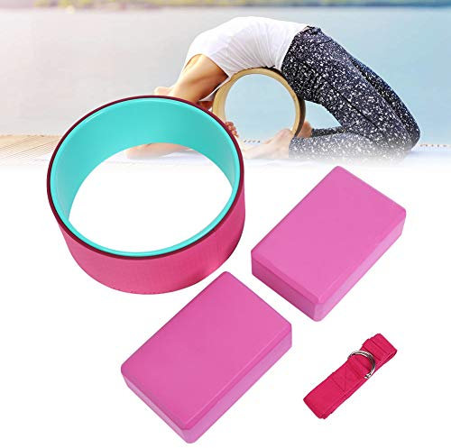 4-teiliges Yoga-Rad, Yoga-Block, Yoga-Stretch-Gurtband, Rückenschmerzen, Stretching, Fitness-Set