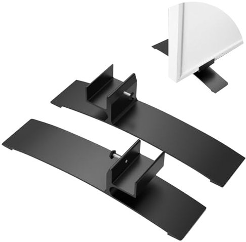 Coldfighting Stands Feet for Infrared Heating, Infrared Heater Bracket Kit, Free-Standing, Floor Standing Feet Support Feet for Heating Panels, Flat Radiators, 2-Pack, Black