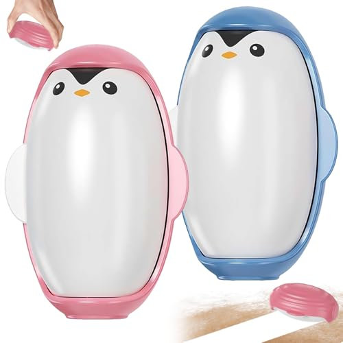 Rouleau Anti-Peluches réutilisable en Forme de Pingouin, 2 Mini Rouleau Anti-Peluches Portable de Voyage, Rouleaux Anti-Peluches en Forme de Pingouin, pour vêtements, Meubles, Poils de Chien et Chat