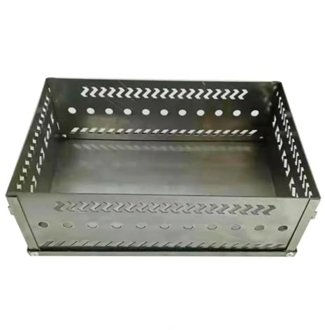 RUWLFE Cestino in Pietra for Sauna Stufa da Esterno Pieghevole Portatile in for in Legno for Campeggio Picnic Barbecue Carbone Resistente al Calore per Barbecue(S)