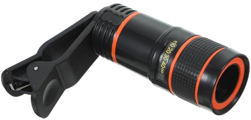 ELAYARD Lente de Cámara Teleobjetivo para Teléfono Móvil Clip, Lente de Alta Definición 8X, Material Abs Resistente para Fotografía de Larga Distancia