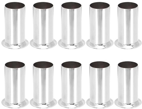 TOYANDONA Fundas para Portalámparas de Araña de Cristal 30x60mm Cromadas 10 Piezas Manguito de Brida para Lámparas Colgantes Estilo Europeo Accesorios para Lámparas de Techo