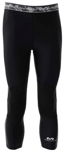 McDavid Pantaloni a Compressione, Lunghezza ¾ con Supporto per Il Ginocchio, per Basket e Altri Sport, da Uomo e da Donna, Leggings Baselayer (Nero, M)