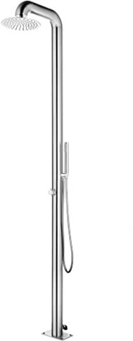 vidaXL Douche de Jardin Système de Douche de Piscine Douche de Camping Arrière-Cour Extérieur Terrasse Portable 225 cm Acier Inoxydable