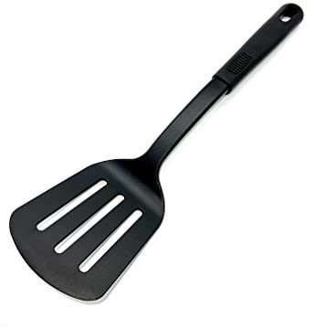 TIJAR® Slotted Turner/Spatula, Nylon Heat Resistant Turner for Non-Stick Cookware, Ergonomic Handle, Lightweight & Durable Cooking Utensil for Frying, Flipping & Serving