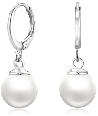 Lanbeide Perlen Ohrringe, 925 Sterling Silber Hängend Ohrringe Für Frauen Schmuck Geschenke