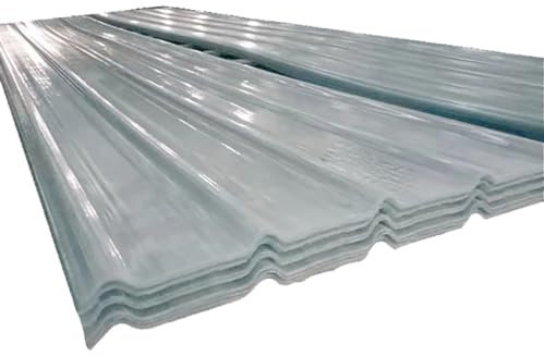 MIXXON 2mm Corrugated Plastic Roofing,Polycarbonate Roofing Panels, Corrugated Roofing Sheets for Canopies, Stables, Greenhouses, Stadium Hoardings,20pcs,35x47in
