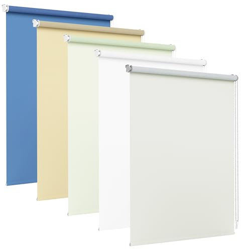 Jalousiescout Verdunkelungsrollo ohne Bohren, Klemmfix Rollo für Fenster und Türen Vollverdunkelnd, Sonnenschutz Sichtschutz, 125 x 150 cm (BxH), Grau