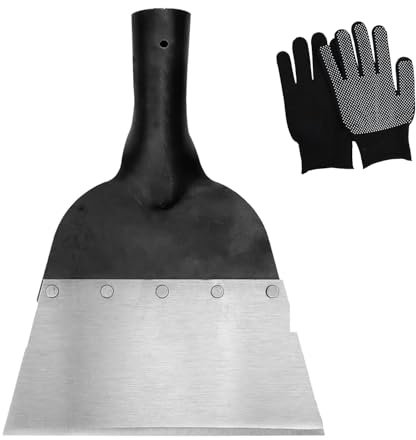 ROTKUSZ Pala de Limpieza de Jardín,Pala de Limpieza Multifuncional, Herramienta de Deshierbe para Jardín Césped Pala de Limpieza de Malas Hierbas(sin Mango)