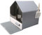 Cat Litter Tray with Lid, Load 10KG, Odour- Resistant Litter Box Tray with Litter Scoop& Mat, Easy to (46×41×46cm)