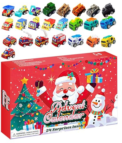 Calendario 'Avvento - Giocattoli Calendario 'Avvento Con Veicoli Da Costruzione Per Bambini Piccoli,Giocattoli Educativi Per Bambini Ragazzi Ragazze Figli Sala Giochi Asilo Scuola Casa Vacanza Famigli