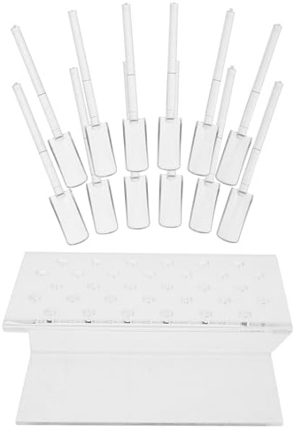 MALUGOGO Support de vernis à ongles en plastique avec 32 trous pour économiser de l'espace et stable pour organiser et exposer des ongles Design minimaliste
