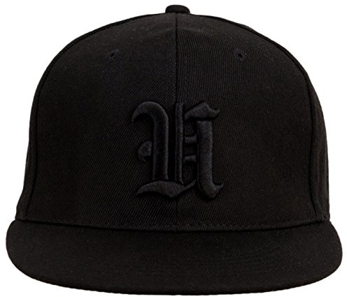 4sold Fullcap, 6-panels basebollkeps, baseball svart Versch snapback, (Designerbasebollkeps, män, kvinnor, unisex, vuxna) hiphopmössa, hysteres-stängning, U, En Storlek