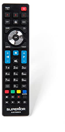 Superior Philips Replacement - Télécommande de Remplacement Universelle Compatible avec Tous Les Téléviseurs et Smart TV de Marque Philips - Prête à l’Emploi, ne nécessite Aucune Programmation