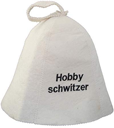 Saunahut mit Stickerei Hobby-schwitzer aus Filz (Filzkappe, Saunamütze)