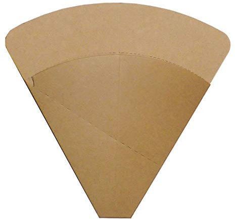 Friteshop 7x7 inch 100 Pack Eco Brown Regular French Crepe Holder – Perforated, Disposable Holder for Crepes, Grease-Resistant, Durable for Snack Takeaway,Catering & Parties