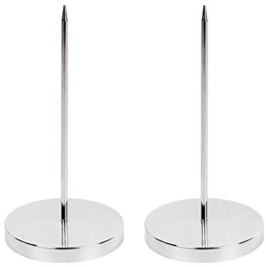 2PCS Bill Fork, Rod Paper Holder Spike, Stainless Steel Check Bill Holder, Memo Holder Spike