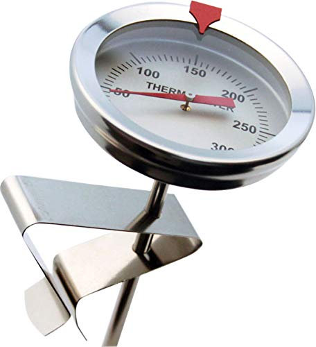 High Temperature Checking Thermometer Probe - Use to Measure the Temperature of Cooking Oil, Liquid Sugar and Wax From 0 to 300 deg C With Clip and Indicator Marker C