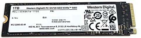 Generic WD SSD 1TB SN720 SDAQNTW-1T00 SED Encryption M.2 2280 80mm NVMe PCIe Gen3 x4 Solid State Drive Compatible with Dell HP Lenovo