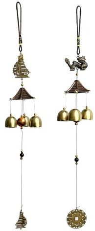 Fayemint 2 Pezzi Campana Della Benedizione, Campanelli Fengshui, Campana Eolici Fengshui, per Finestre Interne, Giardini, Balconi
