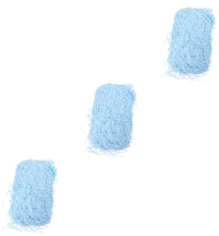 ifundom 3er-packung Im Karton Geschredderter Bast Ostergras Papierfetzen Crinkle-papier Für Haustierbettwäsche Kraft-crinkle-papier Geschenkpapierfetzen Taschentuch Papierfaden Falten