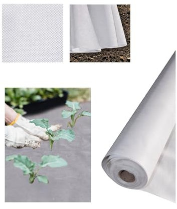 Jardin202 - Malla Geotextil Antihierbas 105 gr Blanca| Eco-Resistente - Protección UV para Jardín y Huerto | 1x50 m (50m2) -