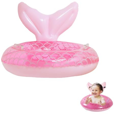 Baby Swimming Float, Inflatable Baby Pool Float for 6-36 Months, Baby Girl Inflatable Baby Swimming Ring Pool Float Kids 1-3 Years Summer Baby Bath Float