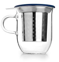 IBILI - Taza de Té con Filtro y Tapa, Borosilicato, 350 ml
