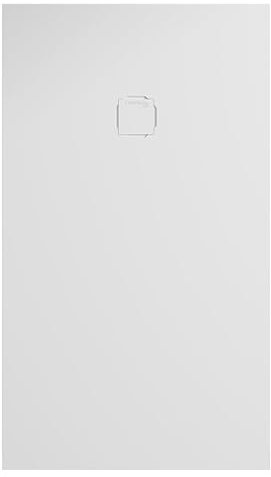 Rektangulär duschkar 100 x 120 cm slät marmorfin HARMONY Vit