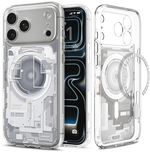 Spigen Ultra Hybrid Zero One MagFit Case for iPhone 17 Pro, MagSafe Compatible Phone Cover - White