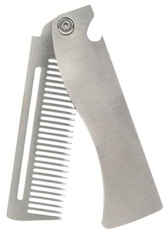 Peine plegable - de aseo, peine de barba | Alisador de pelo de bolsillo, cepillo de bigote plegable, peine de viaje para el estilo, cuidado del cabello diario, uso de la barba