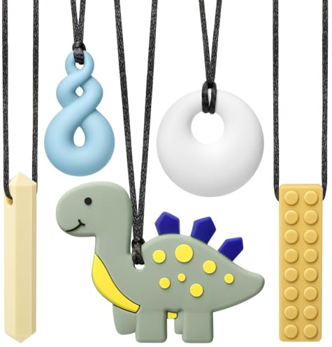 Colliers à mâcher pour enfants sensoriels, colliers à mâcher pour enfants sensoriels, garçons et filles, jouets sensoriels de thérapie motrice orale