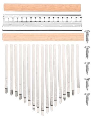 Uonlytech Ensemble d'Accessoires Kalimba DIY 17 Tons pour Piano à Pouce Clés en Matériau Solide Kit Complet Coussinets Accessoires pour Fabrication d'Instruments de Musique