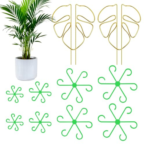 14 Piezas Soportes para Tallos Plantas Tutores para Plantas Soportes para Planta Monstera para Flores Hortensias Anémonas Tomates Planta Trepadoras y Maceta