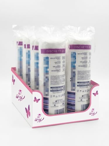 Dischetti Struccanti Rotondi Classici 100% Cotone, Set da 6 o 12 Confezioni da 80 Pezzi, Per un Totale di 480 o 960 Unità (Set da 12 Confezioni)