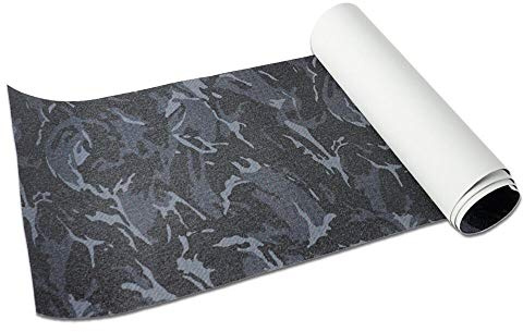 COSOOS Skateboard Grip Tape Sheet, 45.2x10.6in, Bubble Free, Waterproof, Scooter, Longboard Griptape, Grippy Sandpaper for Skateboard, Long Board, Stairs, Wheelchair, Step, Deck(115x27cm)