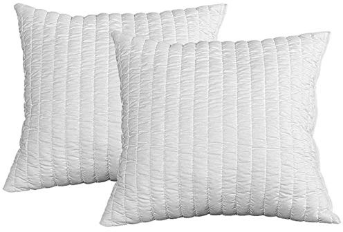 Evergreen web ?Set med två kuddar av Memory Foam Flockor 45 x 45, för säng- eller soffdekoration, 15 cm hög, gäsfjädereffekt, lämplig för alla madraser, sängar och soffor, mycket mjuk, hyPOALLERGER