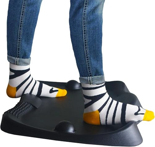 Aucuda Anti-Ermüdungsmatte mit Memory-Schaum & Fußmassage-Gelände, wasserdichte Stehmatte für Küche, Büro & Kassierer, Ergonomische Gummimatte gegen Rückenschmerzen