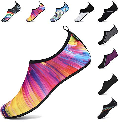 SAGUARO Zapatos Agua Mujer Zapato Calcetin Hombre Deporte Natación Zapatos de Verano Unisex Escarpines Agua Yoga Multicolor 40/41 EU
