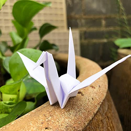 100PCS 5.9 Premade White Origami Cranes for Wedding Party Favor Table Centerpieces Decorations DIY Crane Bird Garlands Birthday Baby Shower Party Supplies