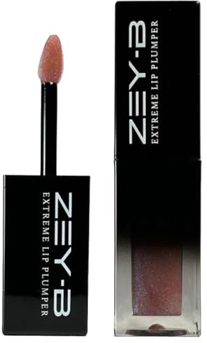 ZEY-B Hydrating Lip Plumper, Rich Infusion of Hyaluronic acid, Collagen, Tripeptide-1 & Vitamins for Fuller, Smoother, Softer lips, Instant & Long-Term Plump, High Shine Gloss, Transparent Blush 5ML