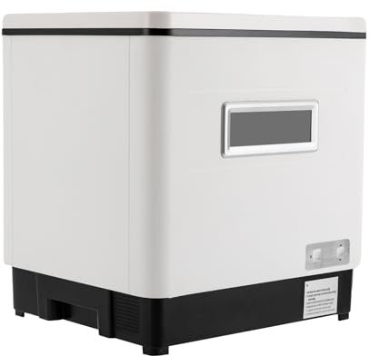 vinnyooc vinnyooc 42 * 38 * 46cm Lave-vaisselle de Table, Lave-vaisselles Portables Jet d'eau Rotatif à 360, Lave-vaisselle Entièrement Automatique Capacité 6 jeux