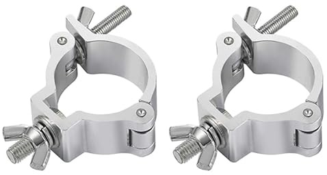 2PCS DJ Lighting O Clamps, Lights C Clamps 25-30mm, Clamps for Lights Stage Lighting Accessories, Aluminum Alloy DJ Lighting O Clamps for Stage Moving Head Light Par Light Spotlight
