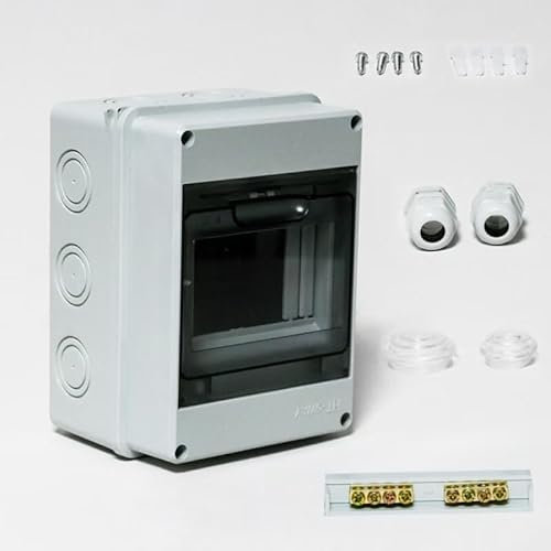 Aufputz-Verteilerkasten IP65, 5-Wege, Aufputzmontage, 1 Reihe für 5 Module