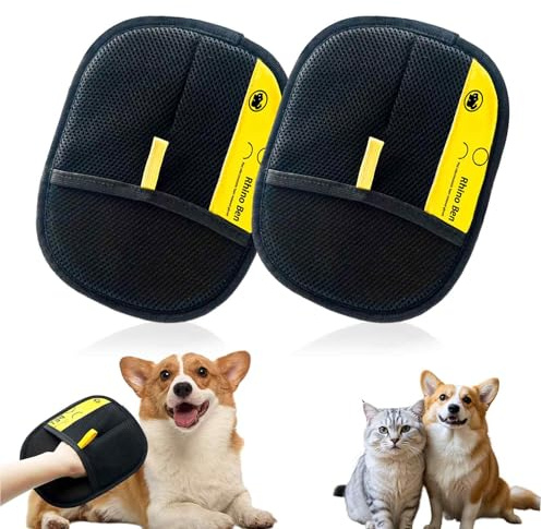 GD HUA 2 guantes quitapelos para mascotas, guantes para eliminar el pelo de animales, guantes reutilizables para el cuidado del pelaje para mascotas