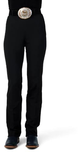 HOBBY HORSE Classic Western Show Pants – Women’s Western Horse Show Pants | High Rise Riding Pants for Women, Under Western Show Chaps | Made in USA - Black - 28in.