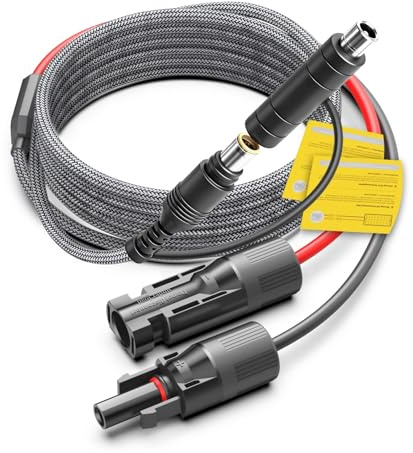 3.5M MC-4 Solar Connector to DC7909 DC8020 Extension Cable for Jackery Explorer 240 V2/1000 V2 3000 Generator BLUETTI EB3A EB70S EB55 AC180 EB120 EB150 GRECELL T300 Power Station Solar Charging Lead