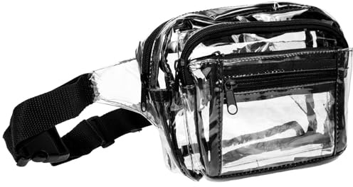 Artibetter Paquet Banane Imperméable en Pvc Ceinture Réglable, Léger et Transparent, pour Camping et Randonnée en Plein Air