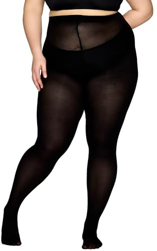 Vogue Curvy 60 Den Blickdichte Strumpfhose Grosse Grössen/Plus Size Matt, 1 Paar, Schwarz Gr. 48-52