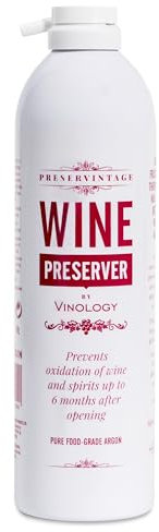 Preservintage Wine Preserver - Professional Standard Pure Inert Argon Gas for use with Wine Stopper or Cork in an Easy to use Lightweight aerosol can - 9L